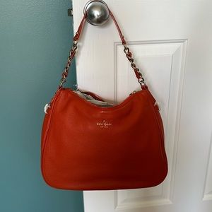 Kate Spade Finley Cobble Hill Leather Shoulder Bag Tangerino NWT